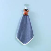 1 件可爱卡通圣诞指尖毛巾 - 柔软吸水珊瑚绒腰带挂环，适用于浴室装饰和礼物，圣诞装饰淋浴毛巾，适用于美容沙龙、酒店运动、家居必需品、毛巾、皮肤护理