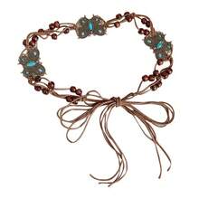 Bohemian Style Handwoven Beaded Waist Chain - Versatile Women's Belt With Wooden Beads & Crystal Accents, Butterfly Design - 蝴蝶黃鑽 - 查看 5