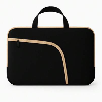 Capa Bolsa de Notebook 15,6 Polegadas Cor Preta Zíper Colorido Compatível com Qualquer Marca ou Aparelho