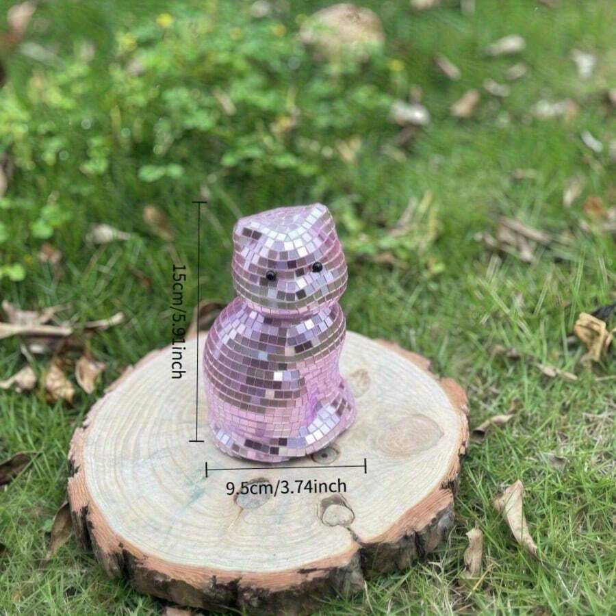 1pc Gold/Silver/Pink (Cat-Shaped) Mirror Disco Ball Decor - Colorful Retro Glass Sculpture, Suitable For 70s 80s Theme Party, Christmas, Valentine's Day Gifts, No Electricity Required Home Decor