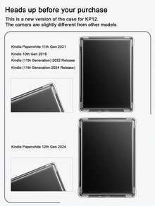 Ayotu 1 件叶子和花朵保护套，适用于 Kindle、兼容 Kindle Paperwhite 第 12 代 2024/Kindle Colorsoft Signature Edition/Kindle（第 11 代 - 2024 年发布）、Kindle Paperwhite 第 11 代 2021/Kobo Clara Colour/BW - 彩色 - 查看 9