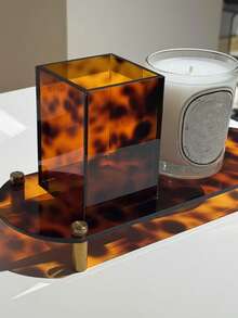 1 Stück Schildpatt-Leopardenmuster handgefertigte Acryl Kosmetikaufbewahrungsbox für Make-up und Schmuck, minimalistischer nordischer Schreibtisch-Organizer Tablett, tragbarer Schminktisch & Frisiertisch Make-up Organizer, Mehrkammer Schmuckschatulle, platzsparender klarer Acryl Kosmetikkoffer, schickes Schildpatt-Muster im Ins-Stil, ideales Geschenk für sie, Geburtstag, Brautjungfer, Feiertage, Rückkehr zur Schule Deko für Studentenwohnheim, Herbst Halloween Feiertag Dekoration Zuhause - Leopardenmuster - Übersicht 8