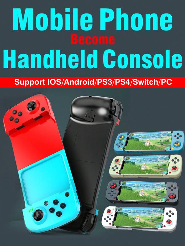 1 pieza Controlador de juego móvil inalámbrico extensible, adecuado para iOS/Android/Switch/PS3/PC. Joystick retráctil de mano para juegos, disparo continuo, cambio de modo con un solo botón, universal, que convierte el teléfono móvil en una consola de juegos portátil en segundos