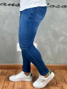 Premium Super Skinny Basic Jeans 01 - Blue - View 8