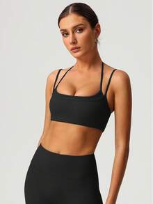 Sodalemon Women's Adjustable Strap Racerback Sports Bra - Multicolor - View 5