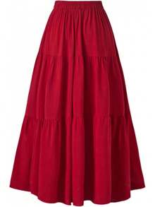 Women's Summer Long Flowy Renaissance Skirt With Pockets - Boho High Waist A-Line Maxi Skirt,Vacation Outfits Women,Valentine Outfits For Women,Street Photography - 寶藍色 - 查看 8