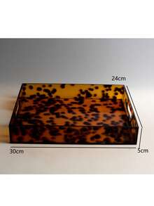 1 Stück Acryl-Tablett, französischer Mode-Schildpatt- und Leoparden-Muster Duftdiffusor-Ständer, luxuriöses Wohnaccessoire, modernes minimalistisches Design, perfekt für einen Herbst-Wohnungsauffrischung, Geschenkidee für Frauen, organisiert Parfümflaschen, Schmuck, Accessoires, hochwertige SEO-Schlüsselwörter, verleiht Eleganz an Schminktisch, Kommode, Badezimmer, Wohnzimmer, Muss-haben für stilvolle Interieurs. - Leopardenmuster - Übersicht 9