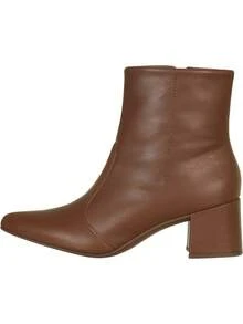 GiGiL Women's Boots, Elongated Toe, Short Shaft, Medium Thick Block Heel, Casual, Classic, Elegant, Comfortable - Lạc đà - Xem 3