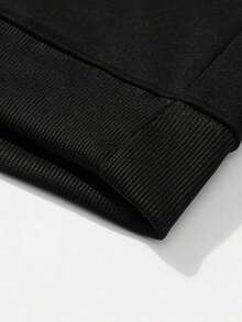 "DEEBO" Printed Men's Graphic Hoodie - Comfortable Casual Pullover With Eye-Catching Design, Hooded Sweatshirt For Fall/Winter, Complete With Handy Pocket - Gift Choice For Thanksgiving And Christmas Day - 黑色 - 查看 3