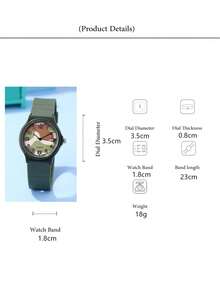 Fashionable Minimalist Digital Camo Strap Kids/Student Watch