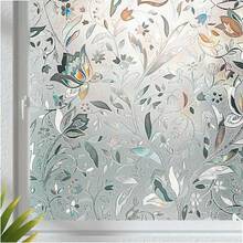 Decorative Heat Reduction Window Cover Frosted 3D Stained Window Film Static Cling Removable Window Decal For Kitchen For Office For Bathroom - Multicolor - View 97