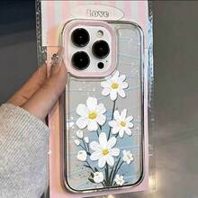 1 Stück Blumen Graffiti Handyhülle kompatibel mit Apple 17, 15 Pro Max, 14 Plus, 13, 12, 11, XS, XR, X, 7 und Series S21/S22/S23/S24/S25, A71, A51, A55 - Vollständige Abdeckung, modisches Design, elegant, präzise Aussparungen - Verschiedenfarbig - Übersicht 4