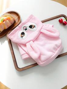 1pc Pet Clothes, Cute Rabbit Hoodie For Small Dogs & Cats, Easter Outfit - Pink - View 7