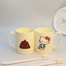 Sanrio 1 pieza Taza de enjuague de Hello Kitty de Sanrio de 350ml, taza linda y de moda, de vuelta a la escuela
