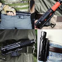 1 pezzo Porta manganello retrattile portatile, fondina a rilascio rapido, custodia per manganello a estrazione rapida, per uso tattico all'aperto, equipaggiamento di sicurezza, estensione regolabile per la difesa