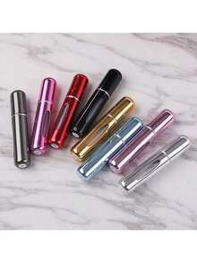 1 Piece 5ml Aluminum Perfume Mini Bottle, Bottom Press Type, Reusable Perfume Spray Bottle, Similar To Lipstick Shape, With A Visible Window, Portable For Travel And Air Travel - Vàng - Xem 3