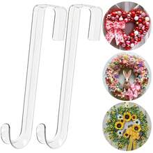 1/2 Confezioni di appendini per ghirlande da appendere alla porta d'ingresso, decorazioni natalizie e pasquali, ghirlande autunnali, cartello di benvenuto per porta d'ingresso interna ed esterna, ganci sopra la porta, organizzatore, decorazioni natalizie per la casa, decorazioni per la stanza, decorazioni invernali