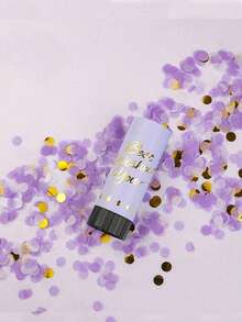 1/5pcs Confetti Poppers,Colorful Confetti Handheld Twist Gift Flower Tubes,Graduation Party Confetti,Wedding Party, Mother's Day,Graduation Decorations,Gender Reveal Decorations,Birthday Decoration,Party Favors,Room Decorhome Decor (Do Not Aim The Launch Tube At People Or Objects) - Purple - View 11
