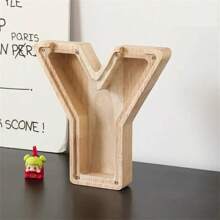 Madebyblanc 木制大号字母储蓄罐 带首字母的存钱罐 硬币存钱罐 生日、圣诞节、节日趣味礼物