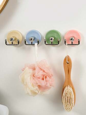 4 pièces Crochet multifonctionnel de luxe pour l'arrière de la porte sans trou de perçage, adhésif puissant sur la porte, la salle de bain, la cuisine, le hall d'entrée, la chambre, cintre à vêtements, crochet adhésif, crochet de rangement pour vêtements et chapeaux