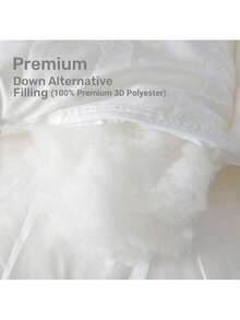 单件装床上用品被子 - 秋冬季保暖被子替代品，3D聚酯纤维填充，蓬松透气超细纤维床上用品被子，带四角系带 - 白色 - 白色 - 查看 7