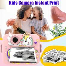 1Pc Instant Print Camera For Kids, A Toy Camera With Dual 1080P HD Lenses, A High-Capacity Battery, Two Printing Modes With Three Levels Of Print Density, 8X Zoom, Perfect For Children Aged 6-12,12+ Making It An Ideal Gift For Kids