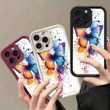 [Teléfono] Adecuado 15 Plus 16 Pro Xs 11 12 13 14 Pro 8 Plus 5 SE 2022 SE2 SE3 Teléfono Ojo Escalera Arte Pintura al óleo Colorido Fondo blanco Retro Gama alta A prueba de golpes Cubierta protectora suave Hombres - Colores mixtos 1 - Ver 11