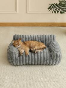 1pc Comfortable Cat Sofa, Cute Soft Cat Nest, Cat House, Breathable Cat Bed, Sleeping Basket Suitable For Small, Medium And Large Cats, All Season Use - Grey - View 4