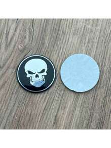 4个骷髅头轮毂中心盖贴纸，汽车轮毂贴花，个性化徽章装饰，汽车配件，适用于多种车型，创意车身贴花 - 4pc骷髏頭輪轂貼 - 查看 8