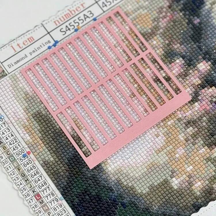5pcs-Diamond Art Ruler | Diamond Painting Tool | Square Or Round Drill Synthetic Gemstone Dots | Diamond Painting Fix Tool Accessory | Alignment Tool - Multicolor - View 4