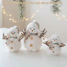 1 件粉色针织圣诞雪人装饰、桌面装饰、小型节日派对、感恩节和丰收装饰、万圣节和新年装饰品、驯鹿设计、适合家庭、卧室、办公室、节日派对装饰、圣诞装饰、雪人雕像、节日桌面雕像、新年装饰 - 金色 - 查看 10