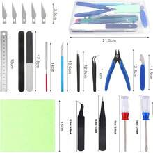 13pcs/19pcs/29pcs Model Building Tool Kit, DIY Model Assembly Auxiliary Tool Set, Modeler's Basic Tool Craft Kit, Suitable For Toy Model Building, Architectural Model, Toy Car Model Construction Tool Set - Multicolor - View 5