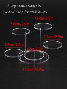 1pc Mini Acrylic Cupcake Stand, Rotating Round Jewelry Display Rack, Multi-Tier Round Dessert Cake Stand, Or Earring, Ring, Bracelet, Necklace Display Holder, Storage Organizer, Suitable For Home Decor
