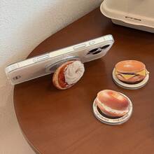 Cute Bread Toast Design Magnetic Magsafe Expandable Desk Phone Stand, Portable Niche Holder Compatible With IPhone, Android Phone, Gift For Birthday, Family, Friends Push-Pull Phone Grip Phone Holder Phone Accessories - Multicolor - View 4