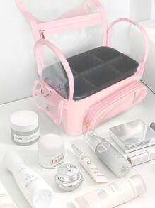 Bolso Cosmetiquero Bolso de Maquillaje PVC Transparente Impermeable de Gran Capacidad
