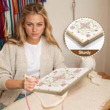 Lengths Wood Canvas Frames Kits, Total 28 Pcs Needlepoint Stretcher Bars Needlework Embroidery Oil Painting Posters Art Supplies (6/8/10/12/14/16/20inch) - 1 - View 6