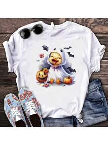 1 pièce/2 pièces/3 pièces Autocollant fantôme de canard d'Halloween, atmosphère d'horreur, convient pour les vêtements, sacs, impression transfert thermique sur t-shirt, décoration de coussin - multi-couleur, plastique durable et lavable pour t-shirt, Sweat-shirt-shirt, jeans, sacs, coussins et chapeaux, transfert thermique