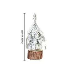 Tabletop Mini Christmas Tree, Simulated Snow Christmas Tree, Miniature Pine Christmas Tree With Wooden Base For Christmas Decorations, Home, Kitchen, Dining Table