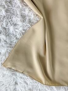 Women's Fashion Collared Blouse With Buttons On The Front, Code 1 - Beige - View 3