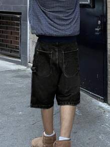 春夏新款时尚休闲水洗牛仔七分裤，宽松百搭，简约风格牛仔裤