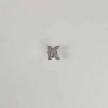 1pc DIY Shoe Decoration Charms, Shiny Rhinestone English Letter Decor, Non-Metal Lightweight Material, Y2K Fashion Versatile Cute Unisex, Suitable For EVA Beach Shoes, Slippers, Detachable Shoe Uppers, Holiday Gift - Silver - View 25