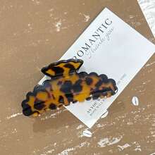 1pc Women's Elegant Wavy Claw Hair Clip, Acetate Hair Claw Suitable For Holiday & Valentine's Day Gifts Fall Hair Accessories Autumn Claw Clips Leopard Print Hair Clutch Fashion Clips For Hair Winter For Vacation Outfits Woman Summer Beach - Multicolor - View 19