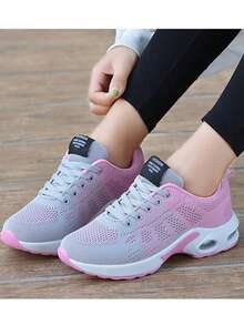 Zapatos para Caminar de Mujer, Zapatillas Deportivas Femeninas con Malla Transpirable Cómodas,Tenis para Mujer de Malla Transpirable: Zapatillas Bajos Antideslizantes: Casuales, Deportivos y a la Moda – Perfectas para Caminar, Correr o Uso Diario al Aire Libre - Rosa - Ver 6