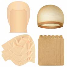 Bald Cap Halloween, 2Pcs Nylon Wig Caps 2Pcs Latex Makeup Bald Cap Adults Women Men Costume Accessory Theme Halloween Party Cosplay - Style a - View 1