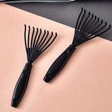 10 pezzi Pettine a T, strumento di pulizia da bagno con cuscinetto ammortizzante - Pettine arricciante in plastica, con artigli facili da pulire