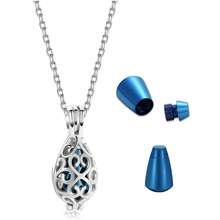 Stainless Steel Cremation Urn Memorial Pendant Necklace With Hollow Urn Teardrop Cremation Jewelry For Ashes - Multicolor - View 9