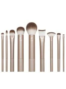 Real Techniques Real Techniques Au Naturale Makeup Brush 9 Piece Set, For Liquid, Cream, & Powder Eyeshadow, Foundation, Blush, Bronzer & Contour, Travel Friendly, Stocking Stuffer, Gift Set, Cruelty-Free