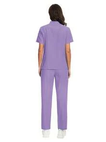 外科手术服 女护士服 上衣 裤装套装 手术服 临床手术服 美容院 水疗中心 医院 工作服 春季套装 - 淡紫色 - 查看 8