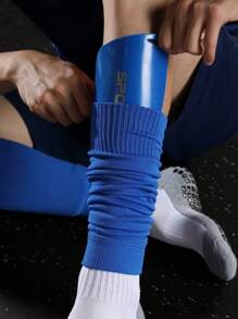 1 par de calcetines de fútbol de pierna larga fijos, cubiertas de pierna para adultos, protectores de pierna, calcetines de ciclismo, calcetines de otoño - Multicolor - Ver 7