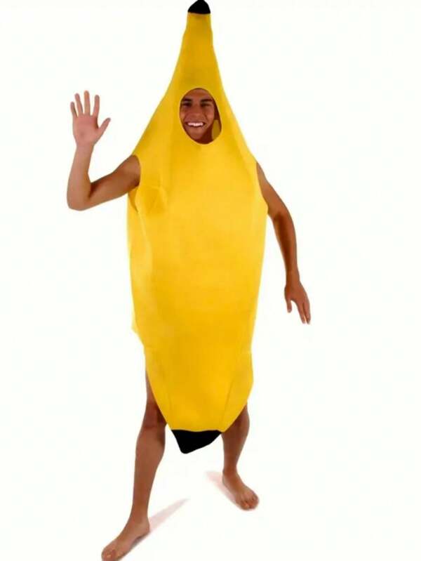 1 pièce Costume de banane de scène grande et amusante, accessoire de fête de carnaval, décor d'Halloween